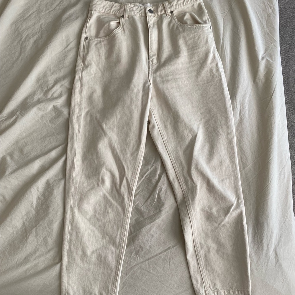 High rise crop mom jeans